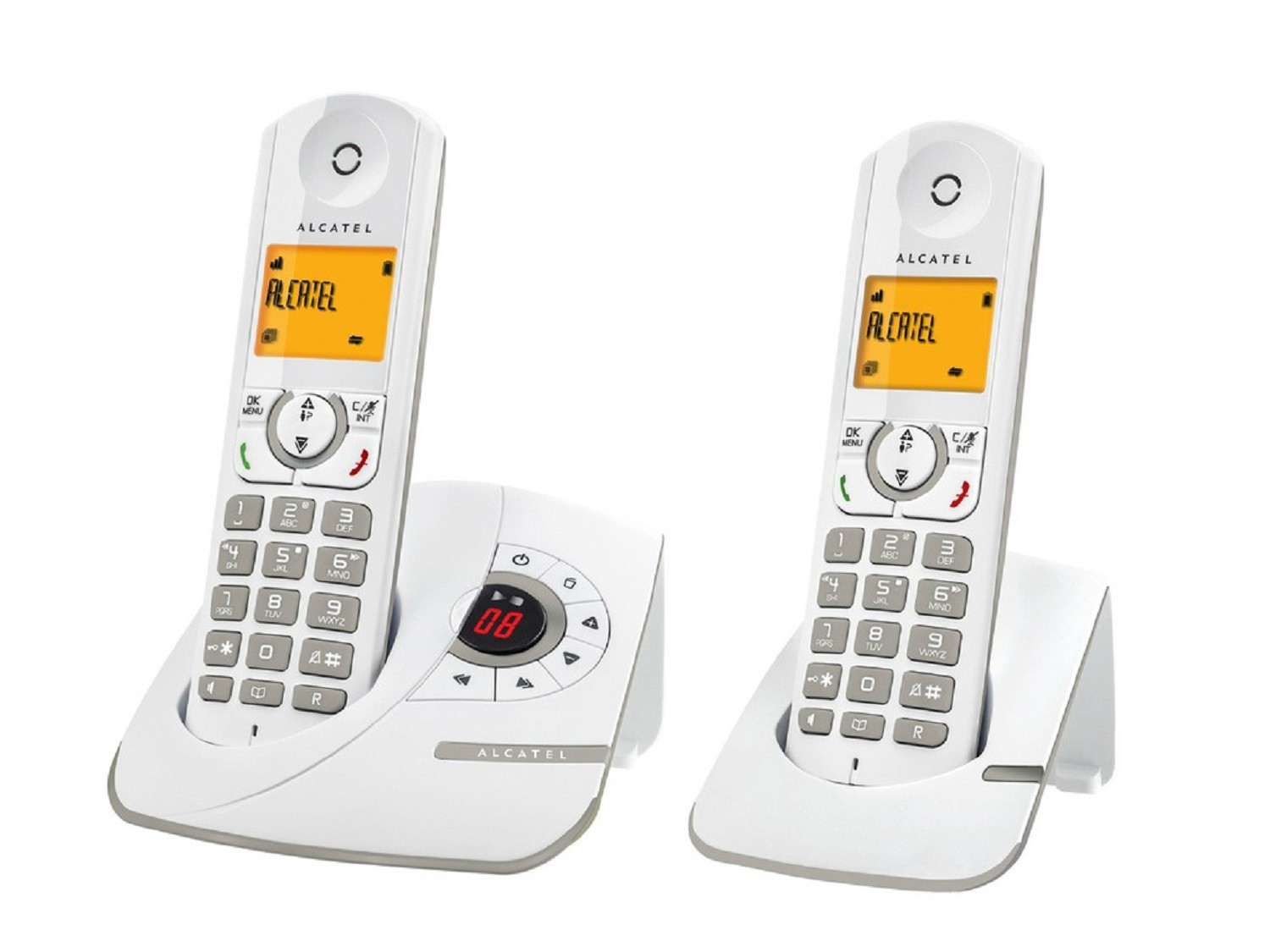 Téléphone sans fil avec répondeur duo gris ALCATEL