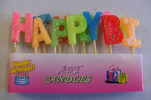 La Caverne du Cake 13 Mini Bougies "Happy Birthday" en Cire Couleur code EAN 3700606422103 