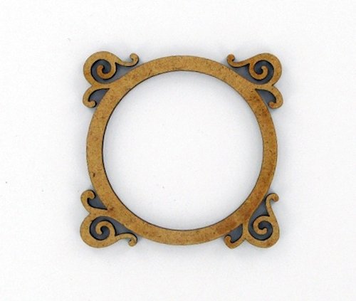 Cadre rond Volute - - MDF - 5,5 x 5,5 cm - Terre et Bois Créations 3700611122197 Terre & Bois Créations
