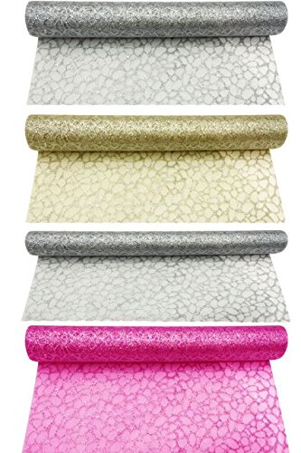 Smiffy's - Chemin de table argent rouleau organ...