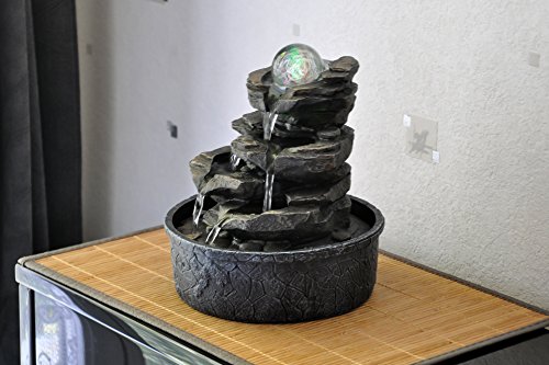 Zen'Light LITTLE-ROCK Fontaine Polyrésine Marro...