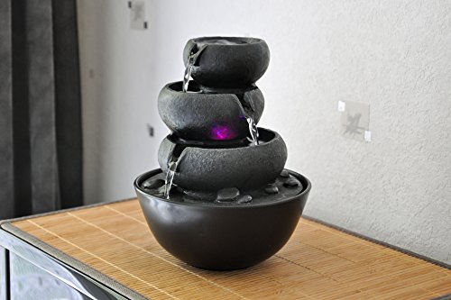 Zen'Light JARRE Fontaine Polyrésine Noir 18 x 1...