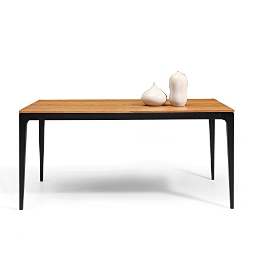 Table de Repas Vintage Scandinave noire et bois...