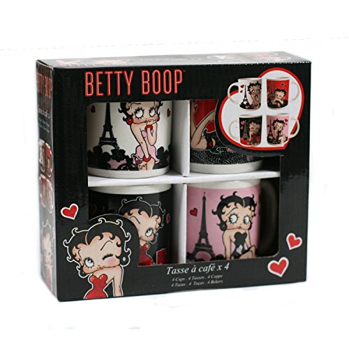 Coffret 4 tasses Betty Boop