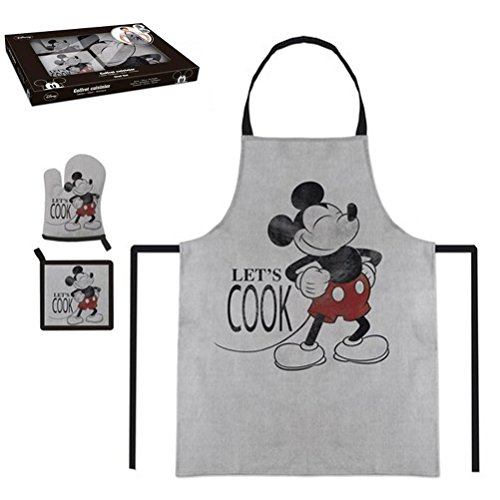 Ensemble Tablier, Manique et gant Mickey