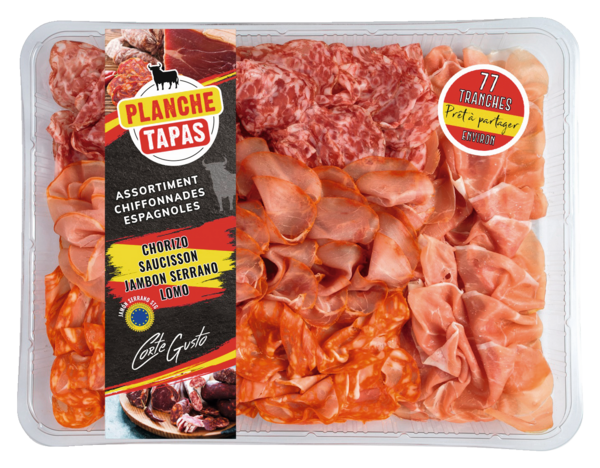 PLATEAU MAXI CHIFFONNADES TAPAS ESPAGNOLES 
