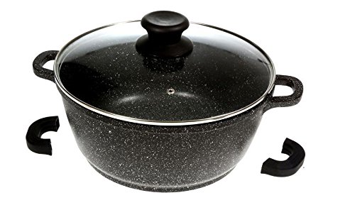 Faitout en pierre - 24 cm + couvercle - fonte d...