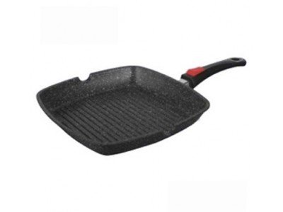 Poêle grill 24cm induction fonte d'alu 