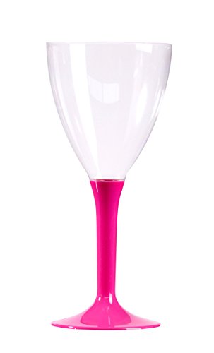 Flûte à pied plastique ( lot de 10 ) - fushia