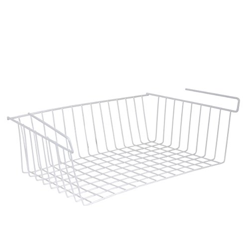 MSV 372 Panier de Rangement Métal Blanc 38 x 26...