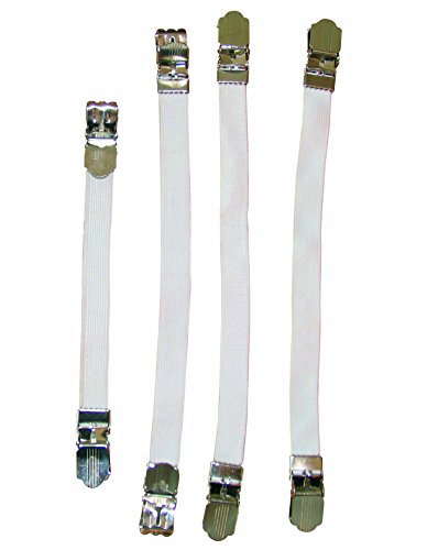 130071 lot de 4 tendeurs pour housses blanc 8 x...