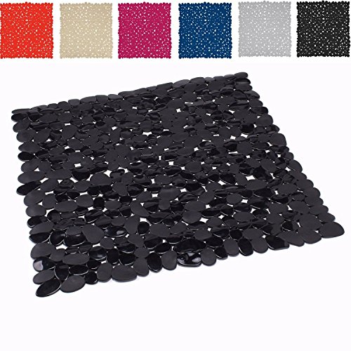 MSV 140892 galets tapis de douche pvc noir 53 x 53 x 0,1 cm code EAN 3700703948926 