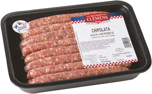 CLÉMENS CHIPOLATAS AUX HERBES X15 code EAN 3700706900235 