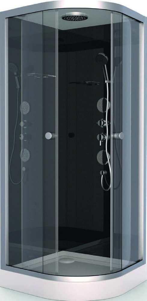 CABINES DE DOUCHE “COLORS ROUND BLACK II”(1) 3700710227632 (3700710227632)