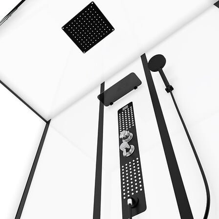 AURLANE Cabine de douche rectangle 160x85x215cm...