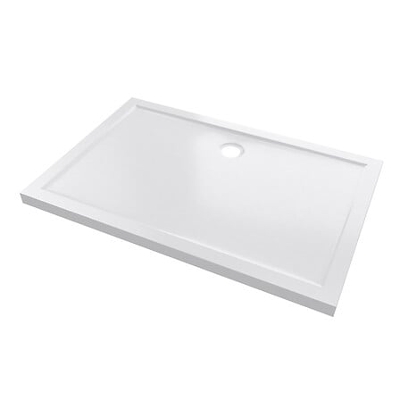 Receveur de douche extra-plat  - Blanc acryliqu...