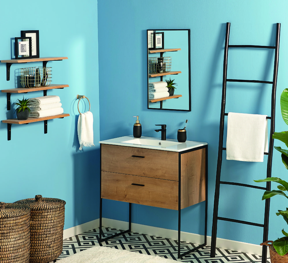 ENSEMBLE MEUBLE VASQUE + MIROIR “EDGE 80’’ 3700710239413 (3700710239413)
