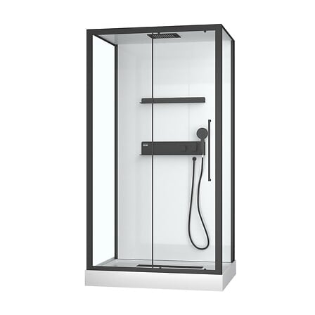 AURLANE Cabine de douche rectangle 90x115x217cm...