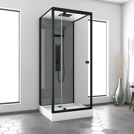 AURLANE Cabine de douche Hydromassante 90x90x21...