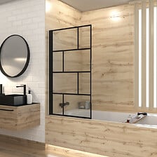 AURLANE Pare baignoire rabattable sérigraphié 8...