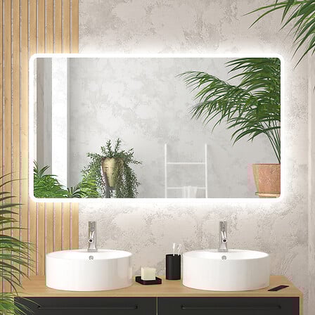 AURLANE AURLANE Miroir salle de bain avec eclairage LED - 120x70cm - GO LED code EAN 3700710252726 