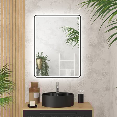 AURLANE Miroir salle de bain avec eclairage LED...