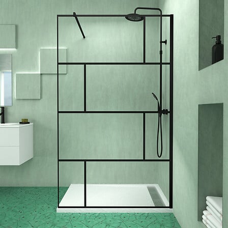 AURLANE Pack Paroi de douche 120x195 cm + receveur en acrylique blanc ... code EAN 3700710256045 