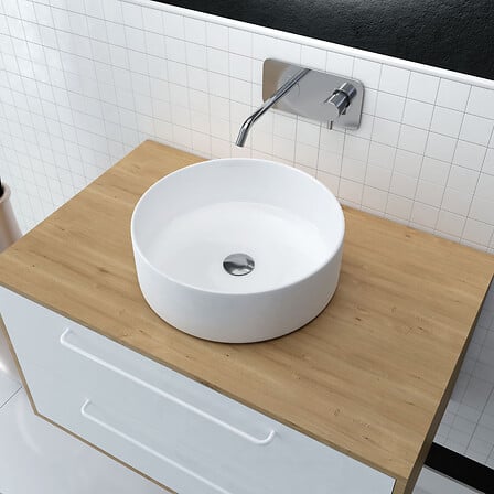 Vasque à poser ronde en céramique - diamètre 36...