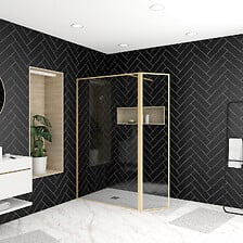 AURLANE Paroi de Douche avec Volet Pivotant 120+40x200 cm - Finition  ... code EAN 3700710258834 