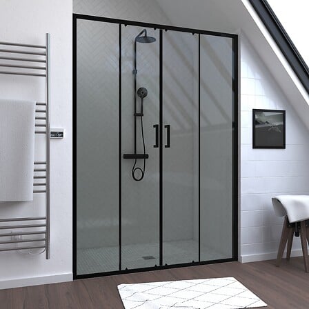 Paroi de douche 2 portes coulissantes 140x200 c...
