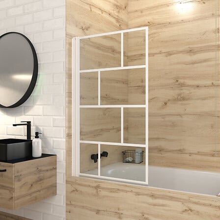 Pare baignoire rabattable sérigraphié 75x125cm ...