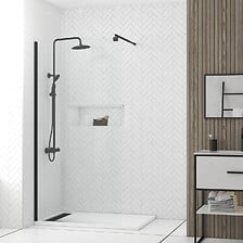 AURLANE Pack Paroi de Douche 100x200cm Verre Transparent - Barre de F ... code EAN 3700710267256 