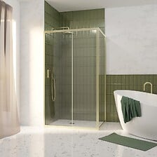AURLANE Pack Porte de Douche Coulissante 120x200cm et Retour 90cm - P ... code EAN 3700710270263 
