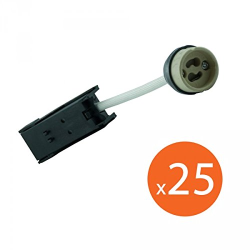 Lot de 25 Douilles GU10 céramique avec connecte...