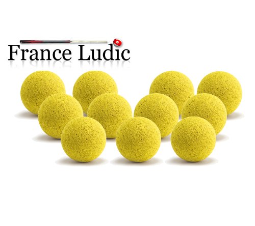 11 Balles Baby Foot Liège Jaunes - Bonzini