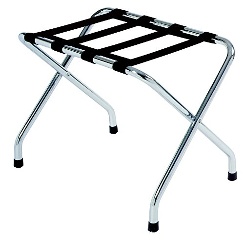 Pole Achat Pliante en métal Porte-bagages - Chrome Acier inoxydable avec Black sangles tissées code EAN 3700738900425 