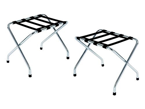 Le lot de 2 - Support de bagages METAL CHROME -...