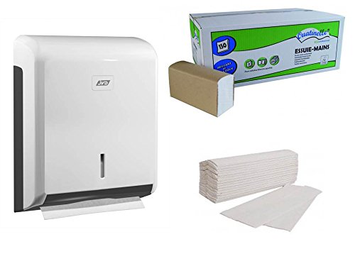 Distributeur papier + 3750 essuie-mains OUATINE...