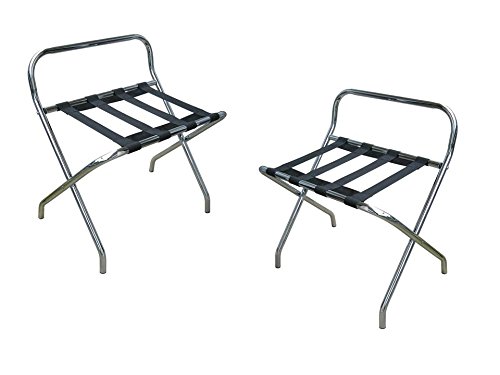 2 X Supports bagages métal Chromé AVEC DOSSERET...