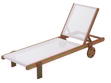 HABITAT ET JARDIN HABITAT ET JARDIN Bain de soleil en bois exotique "Saïgon" - Maple - Ecru code EAN 3700746420762 