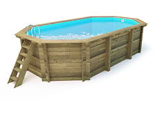 HABITAT ET JARDIN HABITAT ET JARDIN Piscine bois " Rio " - 5.60 x 3.70 x 1.24 m + bâche à bulles  ... code EAN 3700746423749 