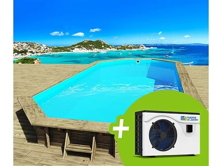 HABITAT ET JARDIN HABITAT ET JARDIN Piscine bois " Ibiza " - 8.57 x 4.57 x 1.31 m + Pompe à chale ... code EAN 3700746423817 