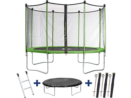 HABITAT ET JARDIN HABITAT ET JARDIN Trampoline "Yoopi" - Ø 4.25 m - Avec Filet + Echelle + Couver ... code EAN 3700746426498 