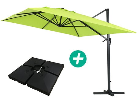 HABITAT ET JARDIN Parasol jardin déporté Alu "Sun 4 " - Rectangle - 3 x 4 m - V ... code EAN 3700746428720 