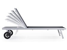 HABITAT ET JARDIN HABITAT ET JARDIN Bain de soleil Alu / Textilene "Bella" avec roues - Gris code EAN 3700746436749 