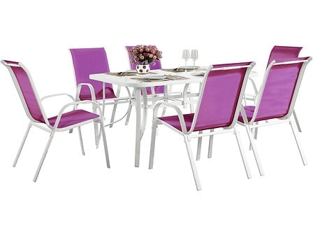 Salon de jardin en textilène 