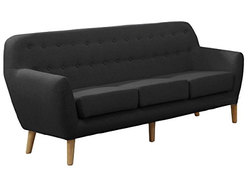 - canapé fixe tissu 3 places cody x - 197 x 78 ...