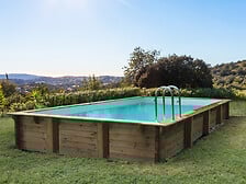 HABITAT ET JARDIN HABITAT ET JARDIN Piscine bois en kit rectangle " Murano " - 12.20 x 6.20 x 1.4 ... code EAN 3700746440067 