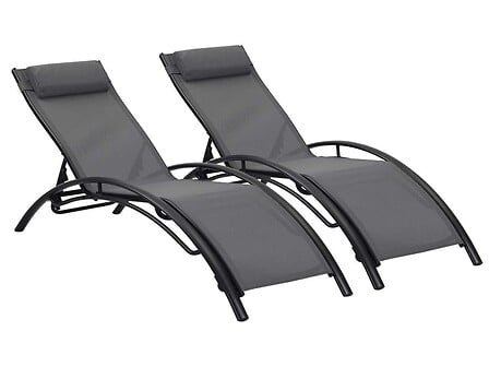 HABITAT ET JARDIN Bain de soleil en aluminium "Beauty" - Phoenix - Gris foncé / ... code EAN 3700746446649 