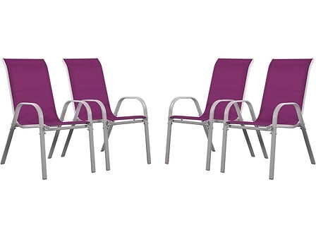 HABITAT ET JARDIN Fauteuil jardin Textilène "Cordoba" - Phoenix - Rose - Lot de ... code EAN 3700746447165 